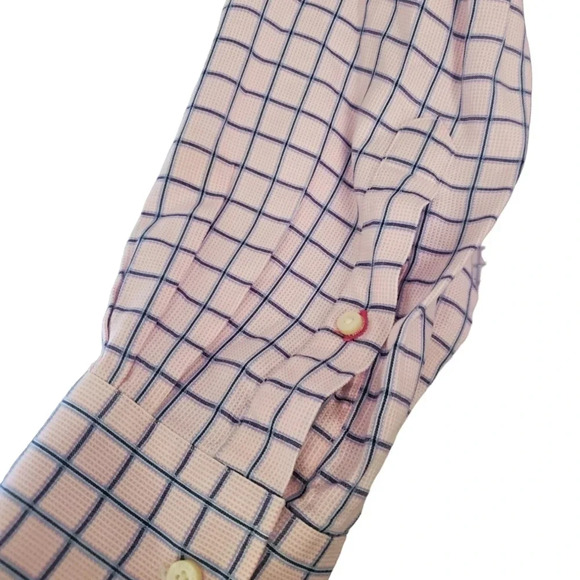 TOMMY BAHAMA BUTTON DOWN PINK & BLUE LONG SLEEVE SHIRT, SIZE 16 1/2 32 - 33 - Picture 4 of 5